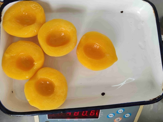 Κονσερβοποιημένη κίτρινη πλούσια διατροφή ασβεστίου ροδάκινων 400g/can φρούτων