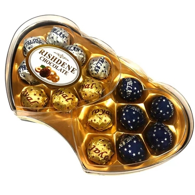 T16 διπλό κιβώτιο διαμορφωμένο καρδιά 16pcs δώρων σοκολάτας καρδιών